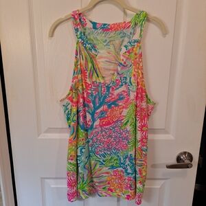 Lilly Pulitzer Arya Tank - Multi Lovers Coral